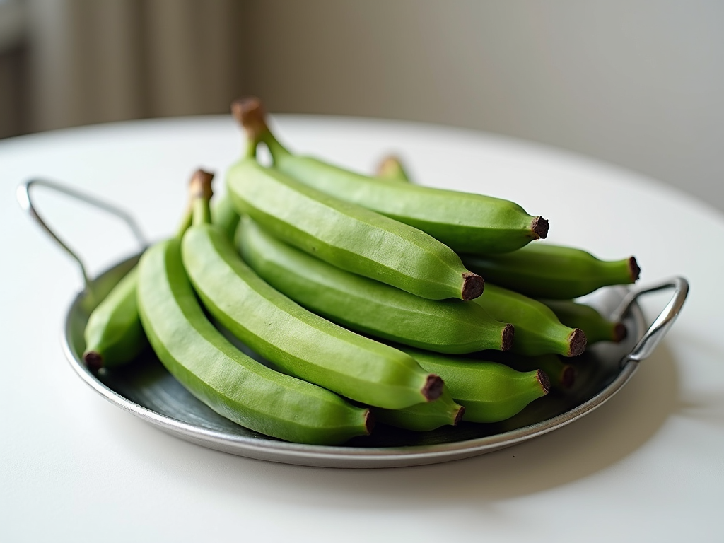 Fresh green plantains